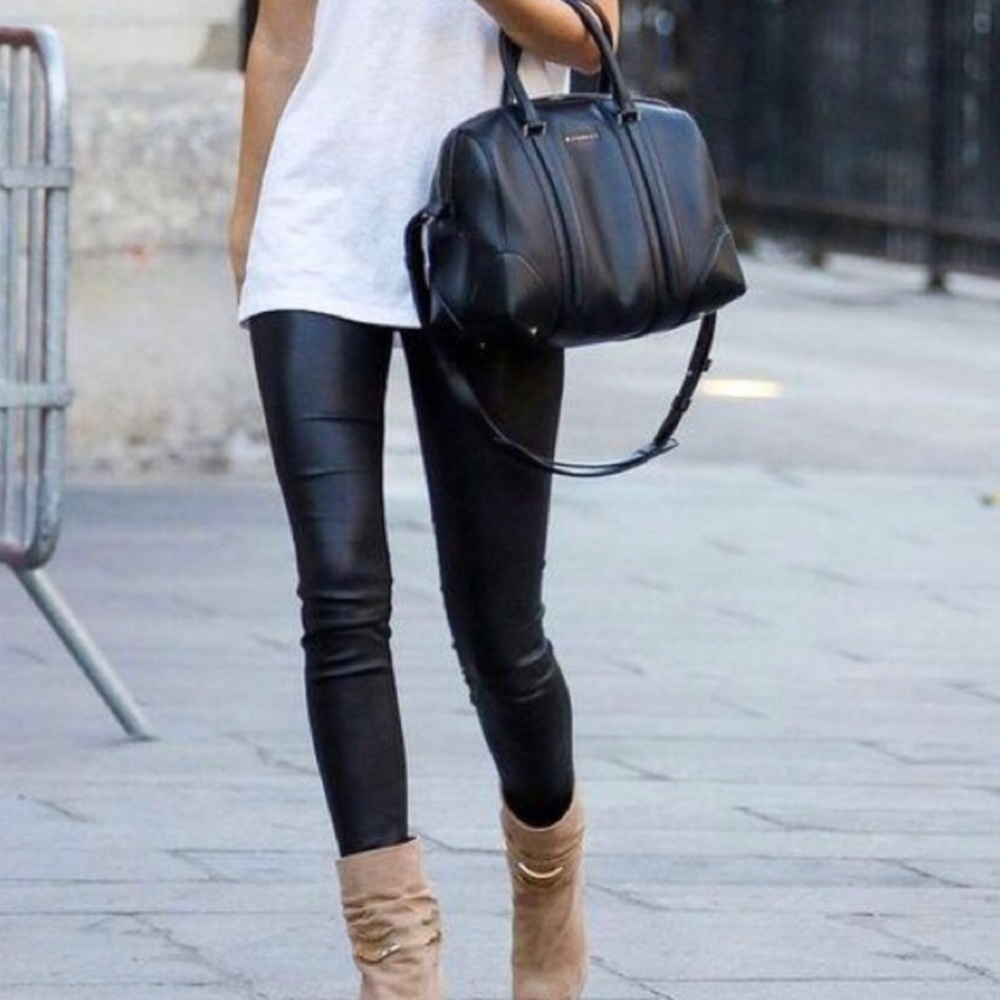 Faux Leather Black Leggings - Picture 10 of 11